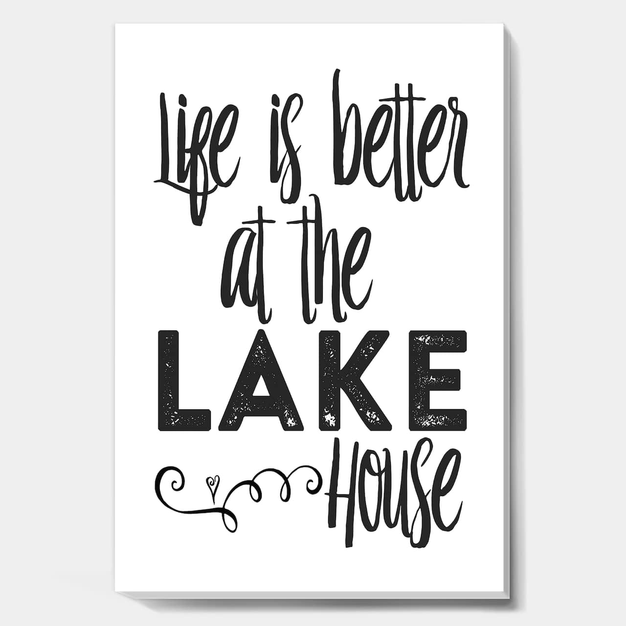 Designart - Lifes Better Lake - Lake House Canvas Artwork